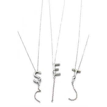 Uzak Şehir Harf Kolye - Gümüş