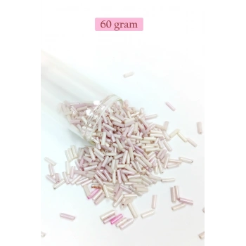 Uzun Boru Kesme Boncuk Çap 2mm Uzunluk 10 mm - 60 Gram - Mat Beyaz - BNC302