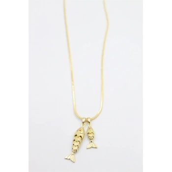 Vip Balık Kolye - Altın