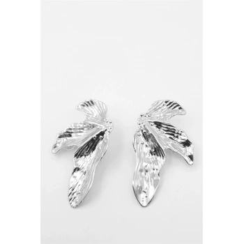 Yaprak Küpe - Gümüş