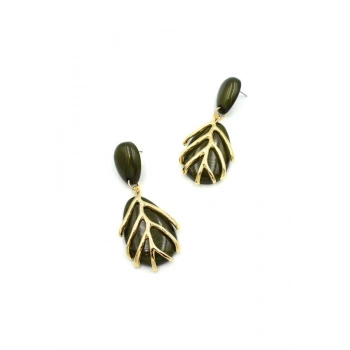 Yaprak Küpe - Yeşil