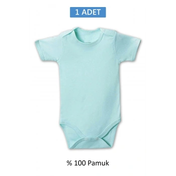 Yeşil Yarım Kol Body Zıbın 7-12 YAŞ Çocuklar İçin (1 ADET) Alttan Çıtçıtlı Özel Gereksinimli