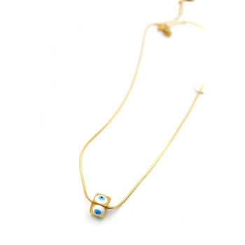 Yılan Zincirli Nazar Kolye - Altın