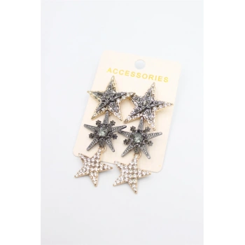 Yıldız Küpe - Siyah