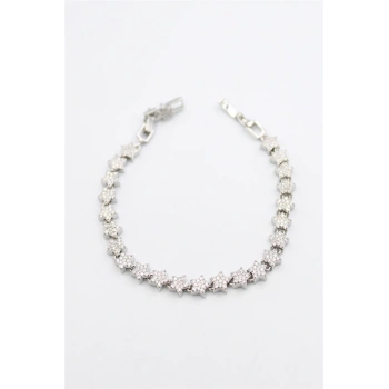 Yıldız Taşlı VİP Bileklik - Gümüş