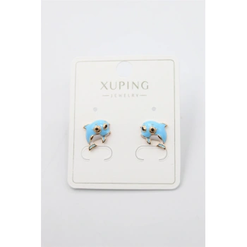 Yunus Balığı Küpe - Altın