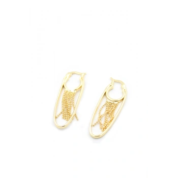 Zincir Sallantılı Küpe - Altın