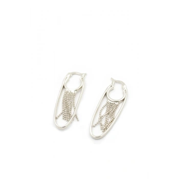 Zincir Sallantılı Küpe - Gümüş