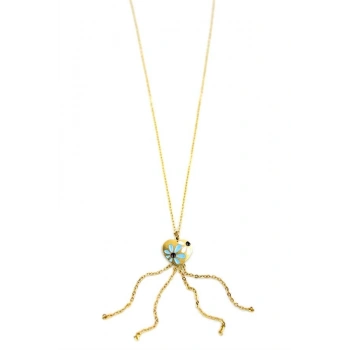 Zincirli Kalp Kolye - Altın