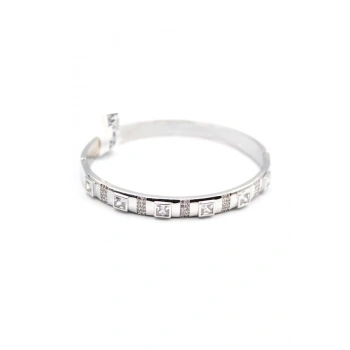 Zirkon Taşlı Bilezik - Gümüş