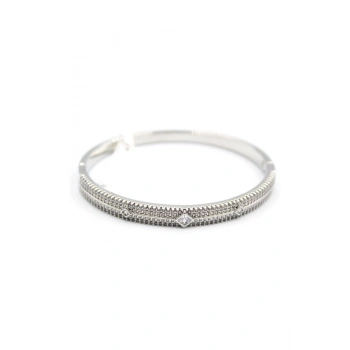 Zirkon Taşlı Bilezik - Gümüş