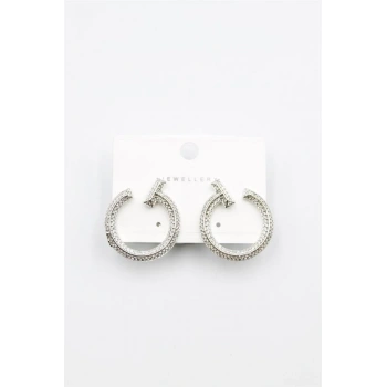 Zirkon Taşlı Küpe - Gümüş