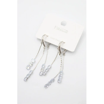 Zirkon Taşlı Küpe - Gümüş