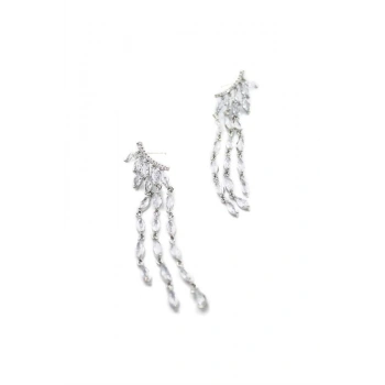 Zirkon Taşlı Küpe - Gümüş