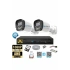 2 Kameralı 320GB-5MP Gece Renkli Gülen Yüz 1080P FULLHD Kamera Set-Su Gecirmez-Sabit İP Gerektirmez