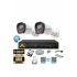 2 Kameralı Full HD Güvenlik Kamera Seti 320 GB HDD 5MP Gece Görüşlü (Siyah-Beyaz) Sabit İp Gerekmez