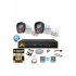 2 Kameralı Full HD Güvenlik Kamera Seti 250 GB HDD 5MP Gece Görüşlü (Siyah-Beyaz) Sabit İp Gerekmez