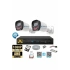 2 Kameralı Full HD Güvenlik Kamera Seti 500 GB HDD 5MP Gece Görüşlü (Siyah-Beyaz) Sabit İp Gerekmez