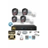 4 Kameralı Full HD Güvenlik Kamera Seti 250 GB HDD 5MP Gece Görüşlü (Siyah-Beyaz) Sabit İp Gerekmez