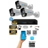 3 Kameralı AHD Full HD 9 LED 5MP Kamera Seti - 250 GB HDD Dahil Gece (Renkli) Görüş