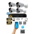 4 Kameralı Full HD Güvenlik Sistemi 9 LED Gece Renkli 1000GB HDD Dahil