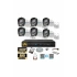 6 Kameralı Full HD Güvenlik Kamera Seti 1000 GB HDD 5MP Gece (Renkli) Görüşlü - Sabit IP Gerektirmez