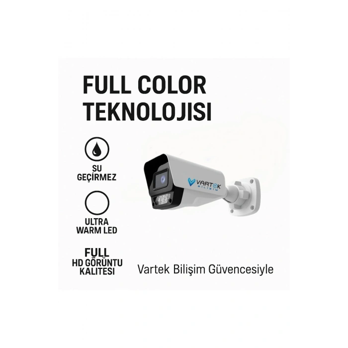 4 Kameralı AHD Full HD 9 LED 5MP Kamera Seti - 320GB HDD Dahil Gece (Renkli) Görüş