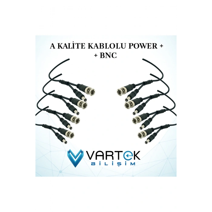 50 Adet BNC + Power Konnektör Seti – CCTV Güvenlik Kamerası İçin Tak Çalıştır Bağlantı Uçları