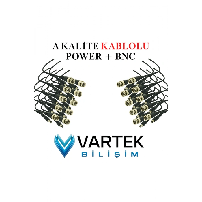50 Adet BNC + Power Konnektör Seti – CCTV Güvenlik Kamerası İçin Tak Çalıştır Bağlantı Uçları