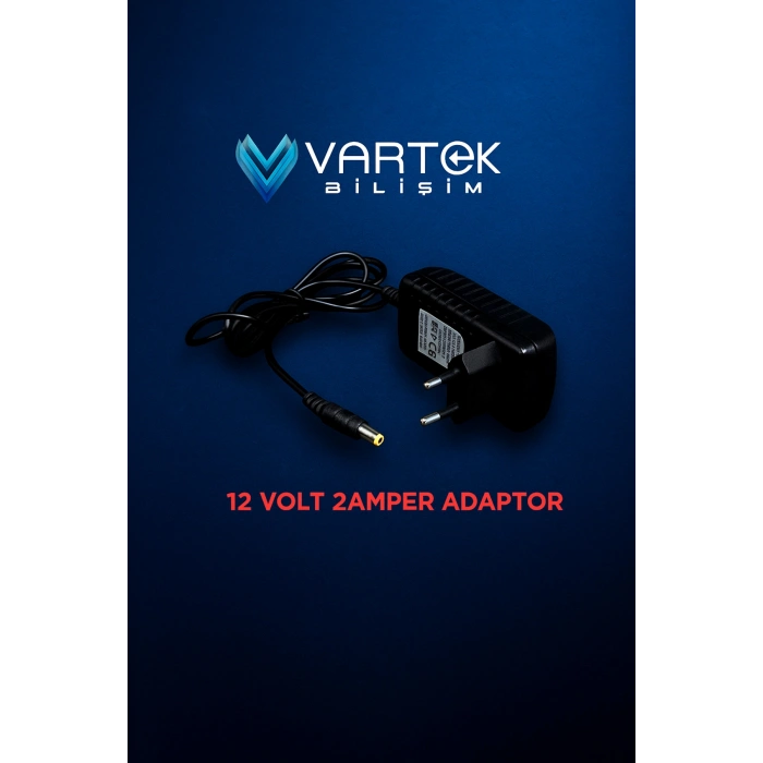 12 Volt 2 Amper Adaptör - Kamera, Modem, Led ve Elektronik Cihaz Uyumlu Güç Kaynağı