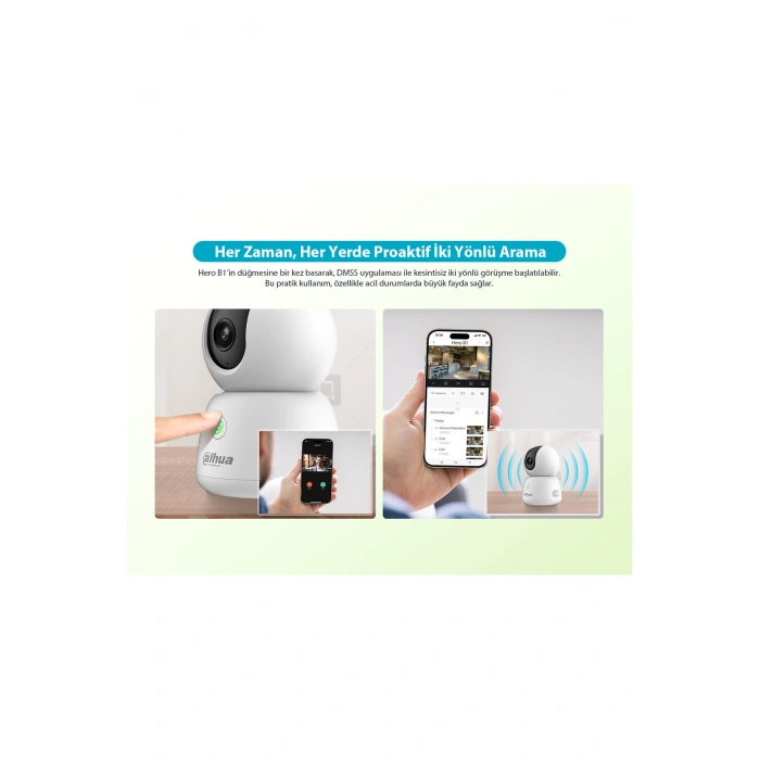 Hero B1 Akıllı Kamera - 2K 3MP Akıllı Wifi Kamera Kablosuz Ev Kamerası (Dahua Türkiye Garantili)