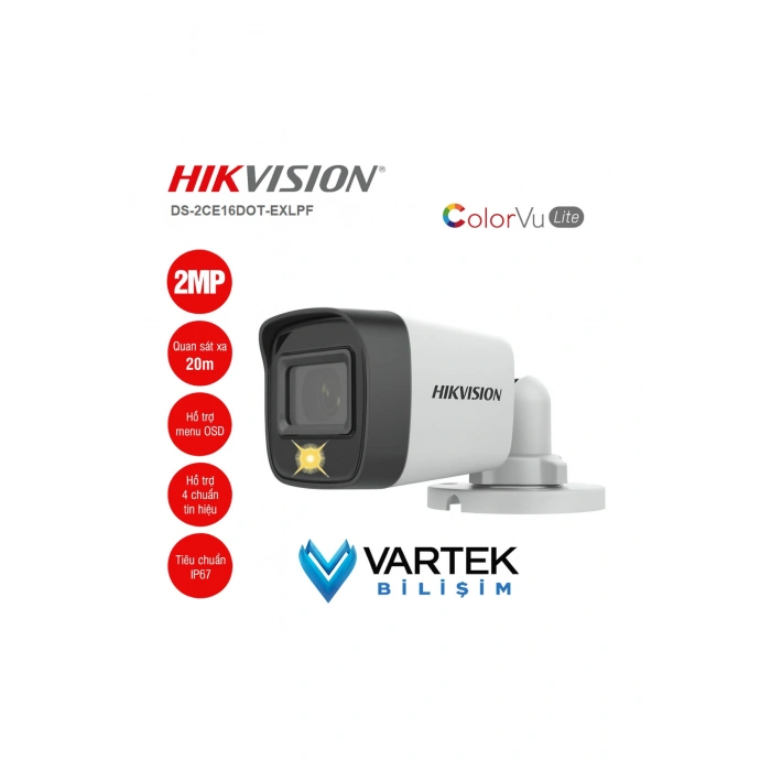 2 Kameralı Güvenlik Kamera Seti 2MP 1080P Gece Renkli Tak Çalıştır Hazır Sistem + 500 GB HDD