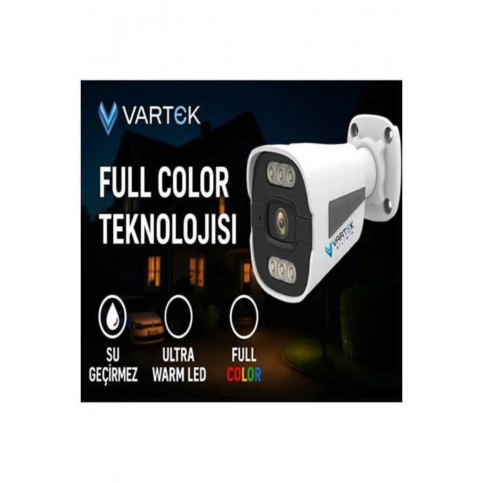 4 Kameralı Güvenlik Kamerası Seti, 500GB HDD Gece Renkli Full HD -Uzaktan İzleme Tak Çalıştır Sistem