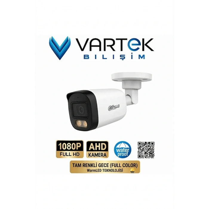 3 Kameralı 2MP Gece Renkli Güvenlik Kamerası Seti, 500 GB HDD, FullHD İç Dış Mekan Uyumlu