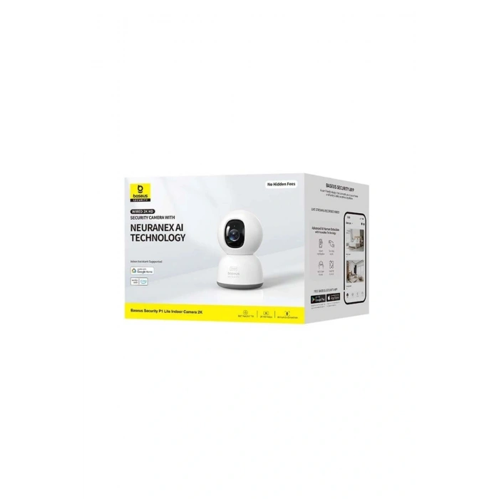 Security P1 Lite Indoor 2K 3MP Wi-Fi Güvenlik Kamerası AI Algılama, 8x Zoom, Alexa ve Google uyumlu