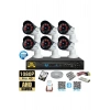6 Kameralı Set 1000 Gb Hdd Full Hd Gece Görüşlü Güvenlik Kamerası Sistemi-Sabit İp Gerektirmez-