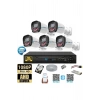 5 Kameralı 500GB-5MP Gece Görüşlü Gülen Yüz 1080P FULLHD Kamera Set-Su Gecirmez-Sabit İP Gerektirmez