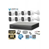 8 Kameralı Full HD 1080P AHD Kayıt Seti + 500GB Hard Disk – İç Dış Mekan Uyumlu