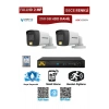 2 Kameralı Güvenlik Kamera Seti 2MP 1080P Gece Renkli Tak Çalıştır Hazır Sistem + 250 GB HDD
