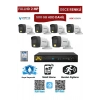 6 Kameralı Güvenlik Kamera Seti 2MP 1080P Gece Renkli Tak Çalıştır Hazır Sistem + 500 GB HDD