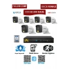 6 Kameralı Güvenlik Kamera Seti 2MP 1080P Gece Renkli Tak Çalıştır Hazır Sistem + 320 GB HDD