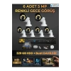 6 Kameralı Set 320 Gb Hdd Full Hd Gece Görüşlü Güvenlik Kamerası Sistemi-Sabit İp Gerektirmez-
