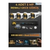 4 Kameralı Güvenlik Kamerası Seti, 320GB HDD Gece Renkli Full HD -Uzaktan İzleme Tak Çalıştır Sistem
