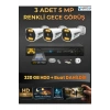 3 Kameralı Güvenlik Kamerası Seti, 320GB HDD Gece Renkli Full HD -Uzaktan İzleme Tak Çalıştır Sistem