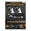 2 Kameralı Set 250 Gb Hdd Full Hd Gece Görüşlü Güvenlik Kamerası Sistemi-Sabit İp Gerektirmez