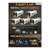 5 Kameralı Güvenlik Kamerası Seti, 1000GB HDD Gece Renkli FullHD -Uzaktan İzleme Tak Çalıştır Sistem