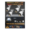 4 Kameralı 2MP Gece Renkli Güvenlik Kamerası Seti, 1000 GB HDD, FullHD İç Dış Mekan Uyumlu