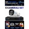 6 Kameralı Full HD Güvenlik Kamera Seti 320GB HDD HEDİYE 5MP Gece (Renkli) Görüşlü - Sabit IP Gerektirmez