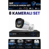8 Kameralı Full HD Güvenlik Kamera Seti 2TB HDD 5MP Gece (Renkli) Görüşlü - Sabit IP Gerektirmez