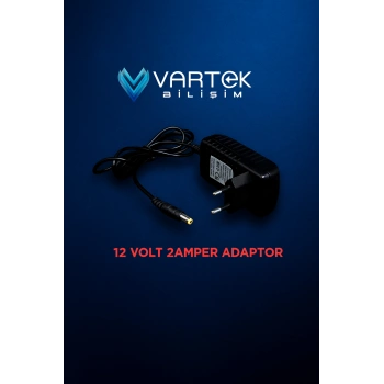 12 Volt 2 Amper Adaptör - Kamera, Modem, Led ve Elektronik Cihaz Uyumlu Güç Kaynağı